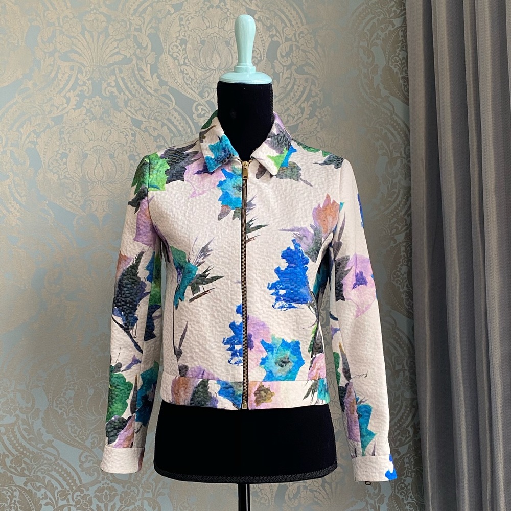 Zara Abstract Floral Jacket